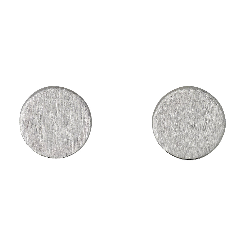 cercei in forma de disc plat, placati cu argint 925