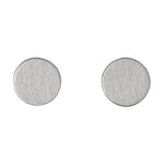 cercei in forma de disc plat, placati cu argint 925