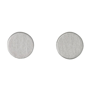 cercei in forma de disc plat, placati cu argint 925