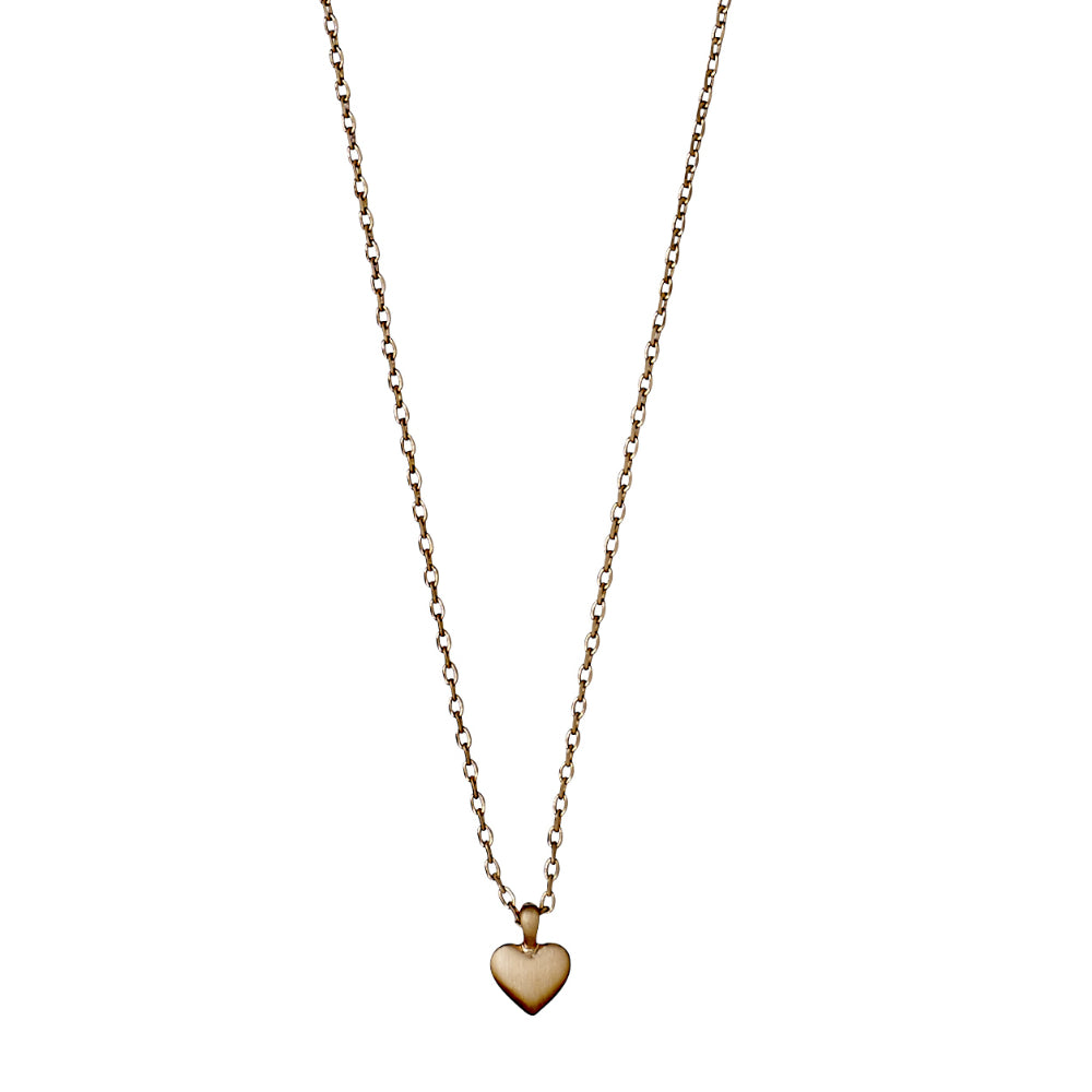 colier cu pandantiv in forma de inima placate cu aur roz 14k