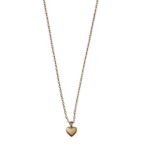 colier cu pandantiv in forma de inima placate cu aur roz 14k
